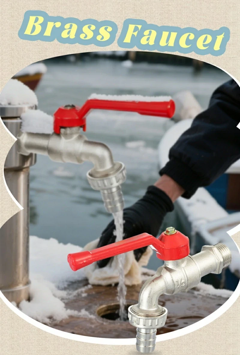 Brass Bibcock skilar sléttri, auðveldri vatnslokun